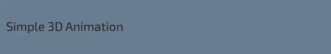 Simple 3D Animation